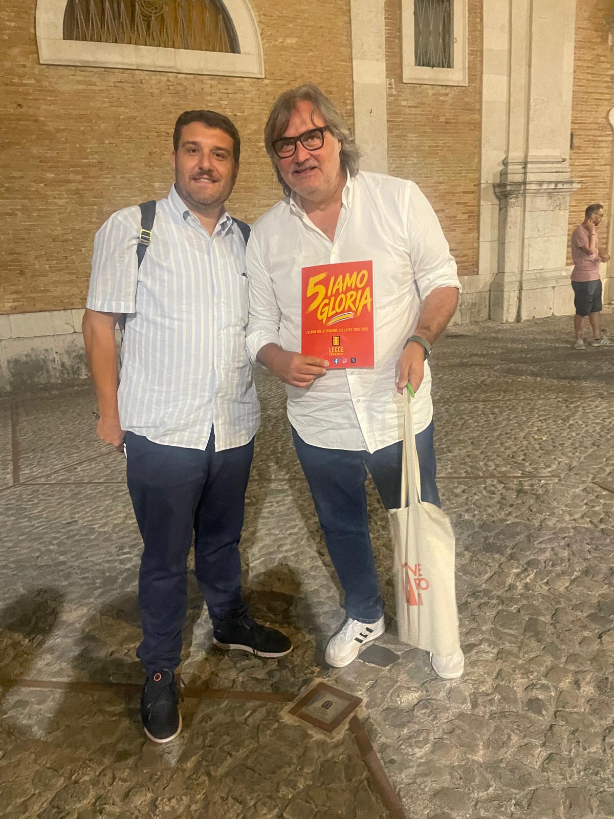PIERLUIGI PARDO CON 5IAMO GLORIA AL LECCE COMMUNITY SHOW